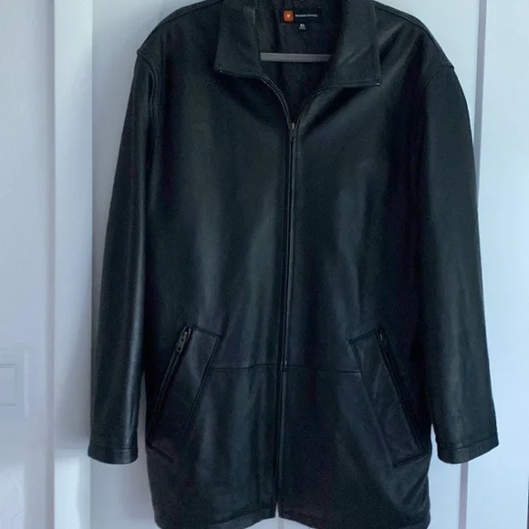 Wilson’s Leather , Black Leather Fully Lined Jacket Size Chart in pics - Picture 3 of 13